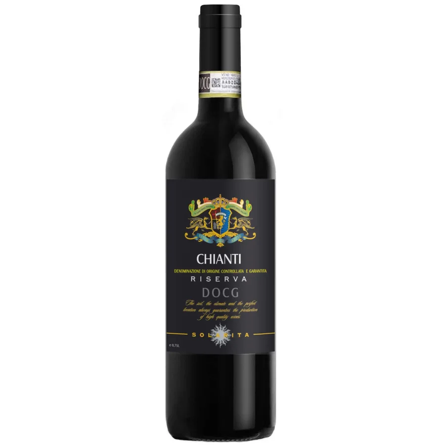 Protected designation of origin dry red wine of Tuscany CHIANTI RESERVE DOCG aged. Trademark "Solarita" 2017 13% 0.75