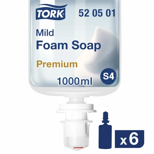 Картридж с жидким мылом-пеной одноразовый TORK (Система S4), мягкое, 1 л.