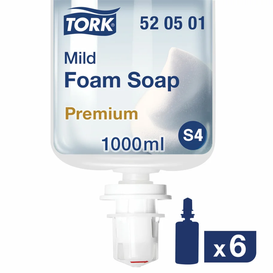 Картридж с жидким мылом-пеной одноразовый TORK (Система S4), мягкое, 1 л.
