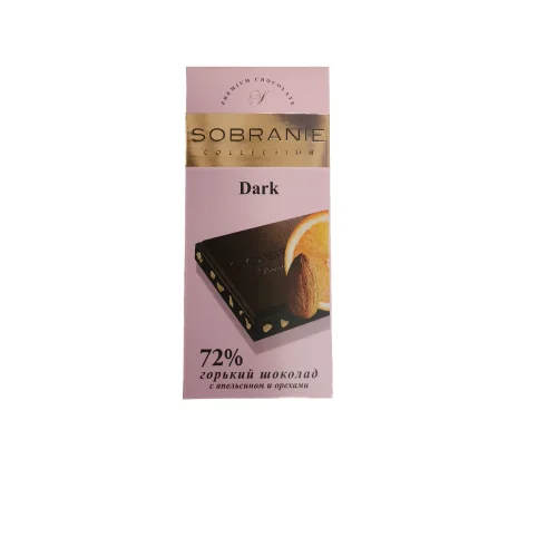 SOBRANIE Bitter chocolate with orange and nuts in cardboard 90 g/10pcs/60pcs