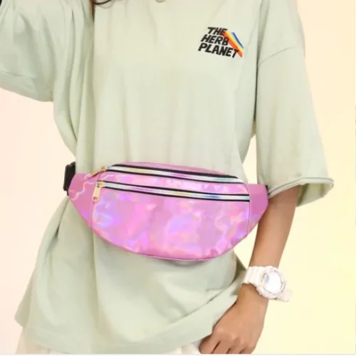 2023 Весенняя новая лазерная поясная сумка трансграничная женская портативная сумка на плечо спортивная тенденция на открытом воздухе модная диагональная сумка
