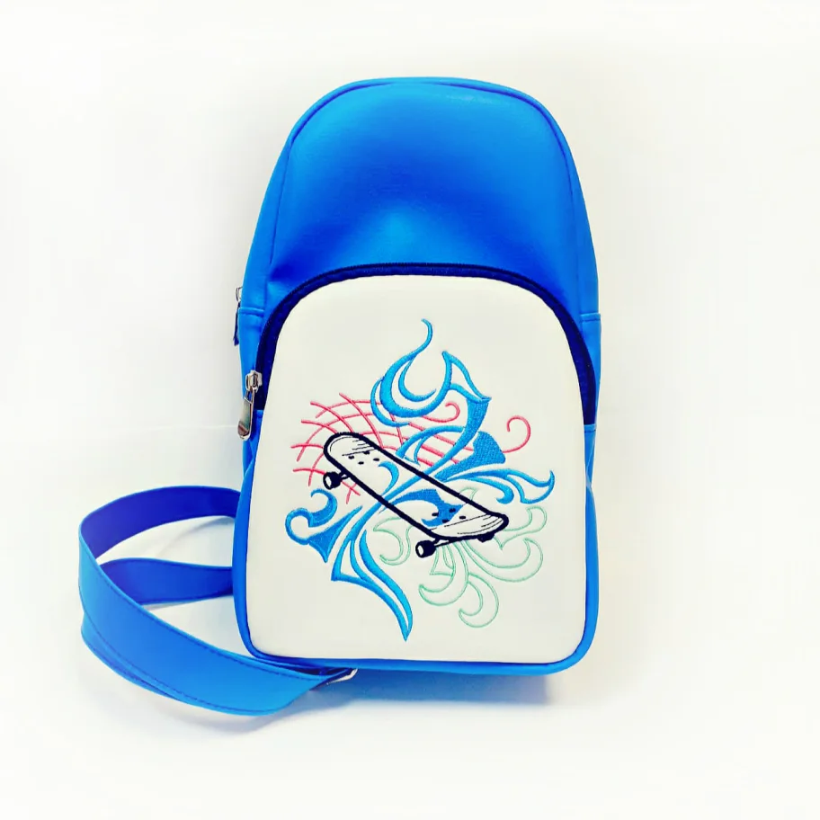 Cross-Body backpack (one strap) with an embroidery "Skate"