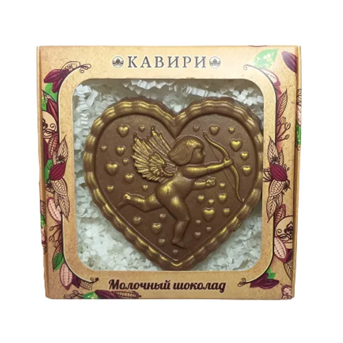 Фигурка из шоколада Сердце с купидоном