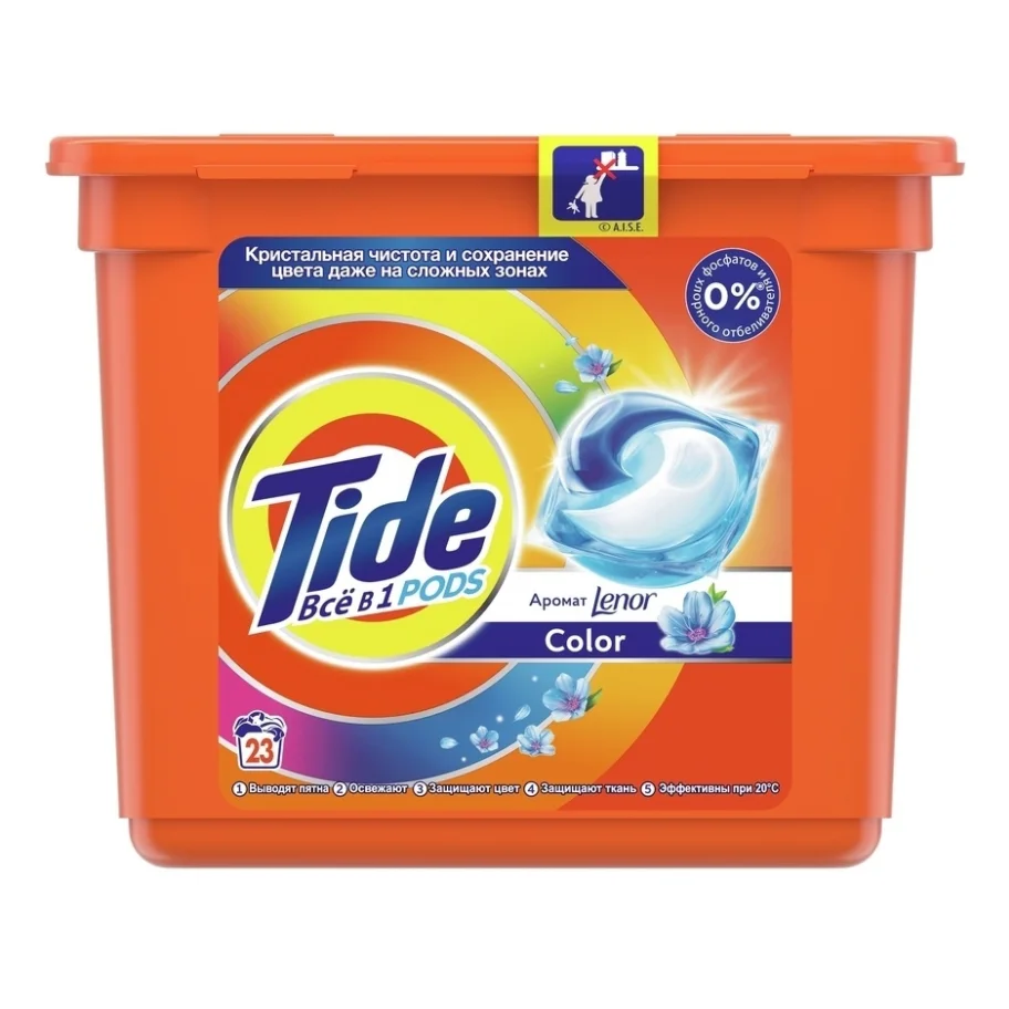 Tide ALL in 1 PODs Washing Capsules With Lenor Color Fragrance 23 Washes