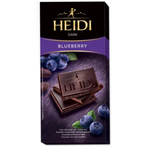 DARK Blueberry CHOCOLATE 20 x 0.080kg (Heidi)