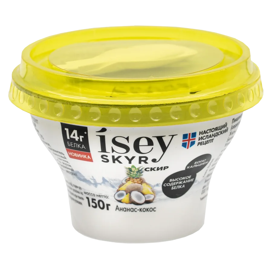 Icelandic skir with pineapple and coconut ISEY SKYR 1.2% 150g
