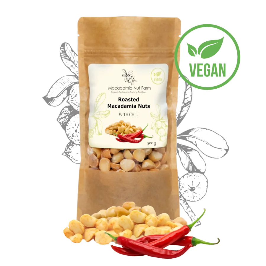 Macadamia Nuts without shell with Chile Macadamia Nut Farm