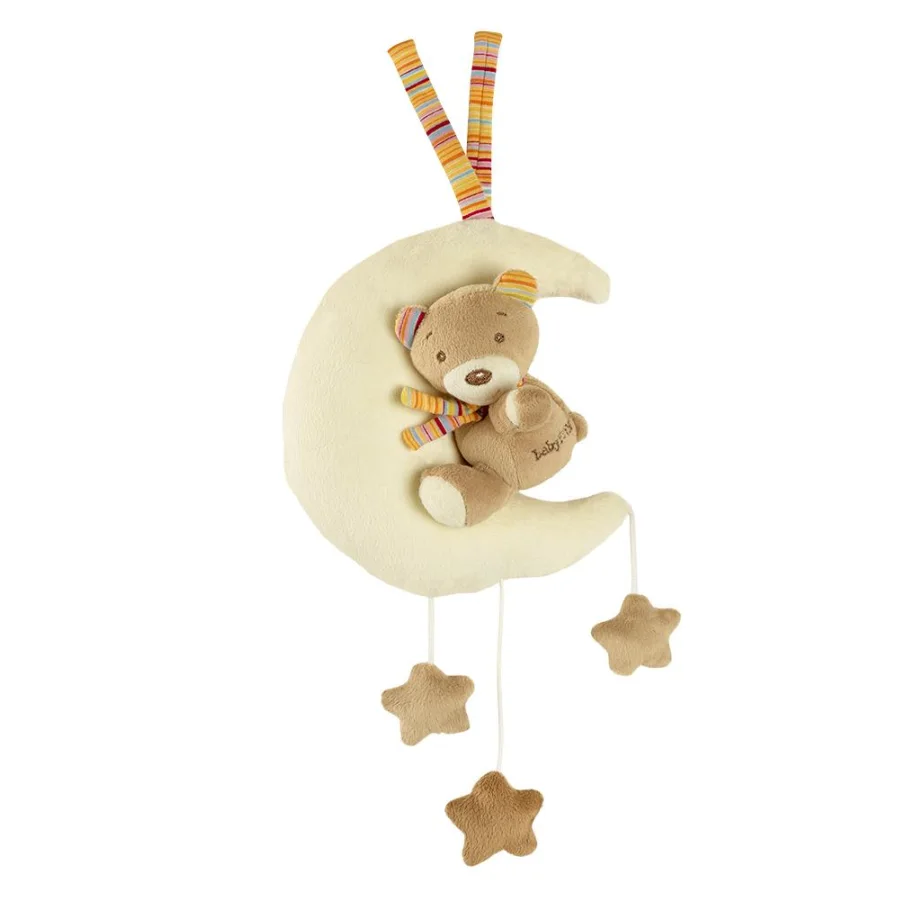 Teddy Bear on the Moon Rainbow Musical Toy Fehn 160185