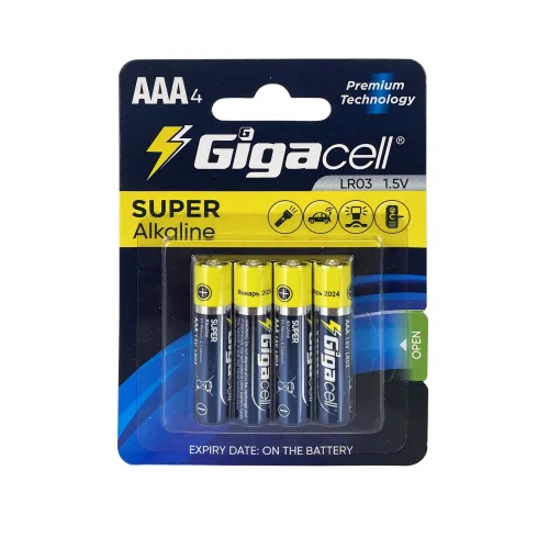 GIGACELL 4 pcs Alkaline AAA batteries