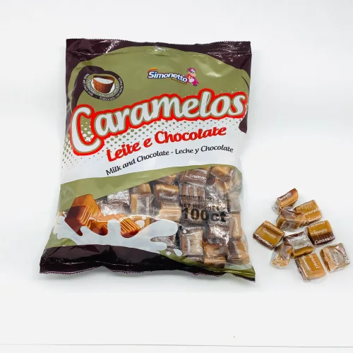 Caramel (Chewable candy) with chocolate and milk flavor (600g)
