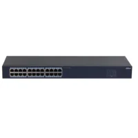 DAHUA DH-SF1024 24-портовый неуправляемый коммутатор, 24xRJ45 100Mb, коммутация 4.8 Гбит/с, MAC-таблица 8К, металл, установка настольная/в стойку