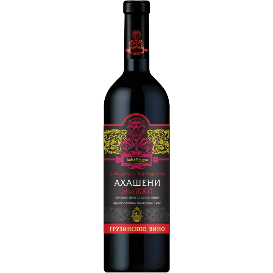Wine protected name of the place of origin Red semi-sweet «Akhasheni» series «Siharuli» 12% 0.75