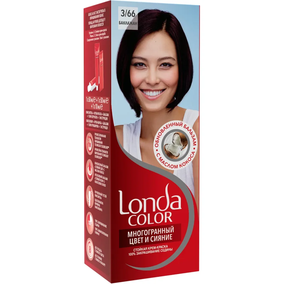 Londa Color Resistant Cream Hair Paint 3/66 Eggplant