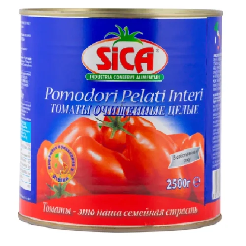 Tomatoes peeled in their own juice, "SICA", Italy