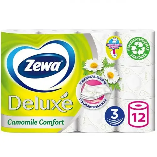 Zeva Deluxe White 3-layer Toilet paper with chamomile fragrance 