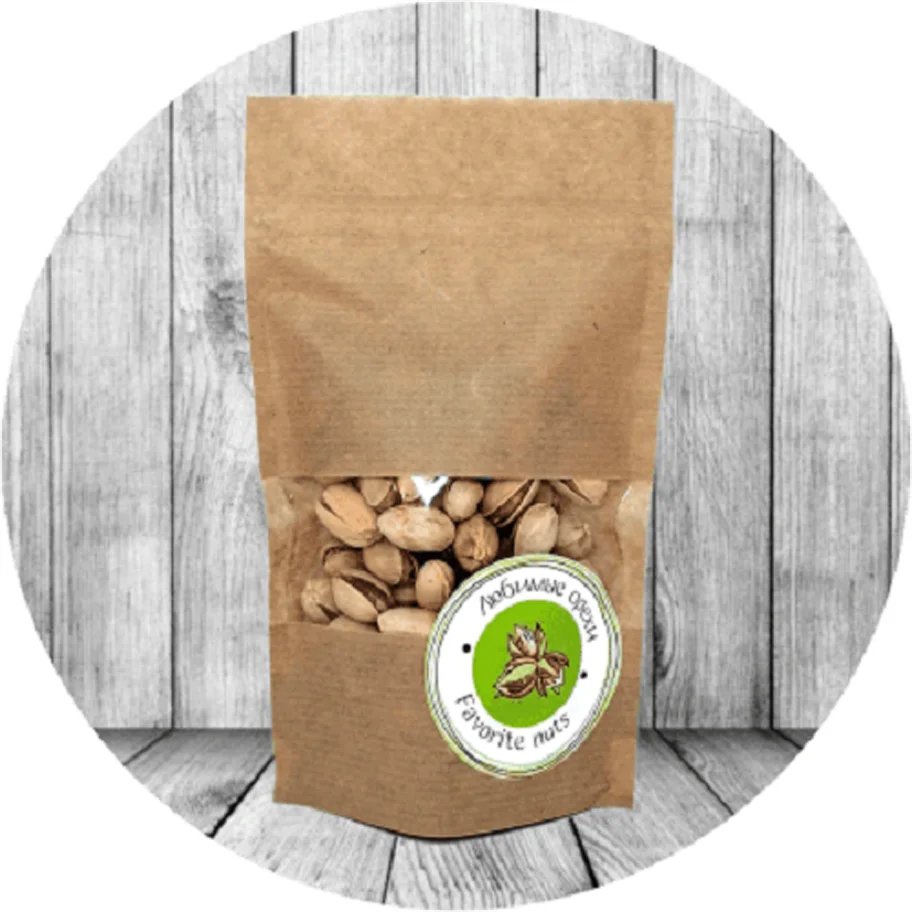 Nuts Pistachios fried salted unpeeled large 100 gr