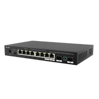 TENDA TEM2010F Коммутатор настольный 8-Ports 100/1000/2500 Mbps Base-TX + 2-Ports 100/1000/2500 Mbps Base-X SFP