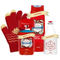 Gift set for men Old Spice Wolfthorn with gloves. Male Deodorant Stick 50ml + Shower Gel 250ml + Lotion After Shave 100ml + Touch Gloves