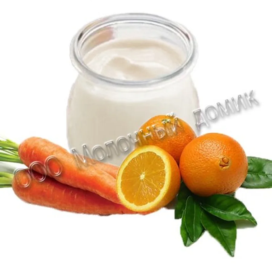 Yogurt 2.5% weight 3kg orange + carrots