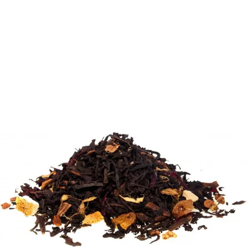 Tea black flavored sea buckthorn with cinnamon