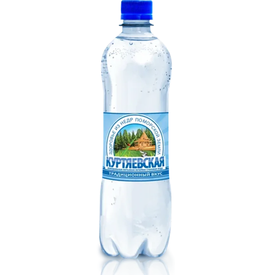 Минеральная питьевая вода Куртяевская. Традиционный вкус, 0.6л