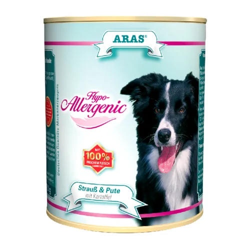 Aras Hipo Allergenic консервы для собак - Страус, индейка и картофель 