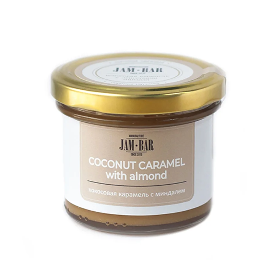 Coconut caramel with almond petals Jam Bar, 110 gr