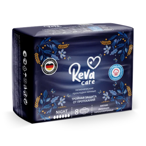 Reva Care Night sanitary pads, 8 pcs