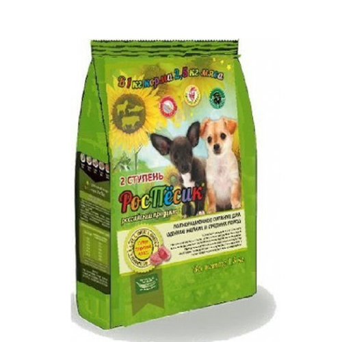 Full nutrition for puppies of medium and small rocks. 2 step. Super premium.