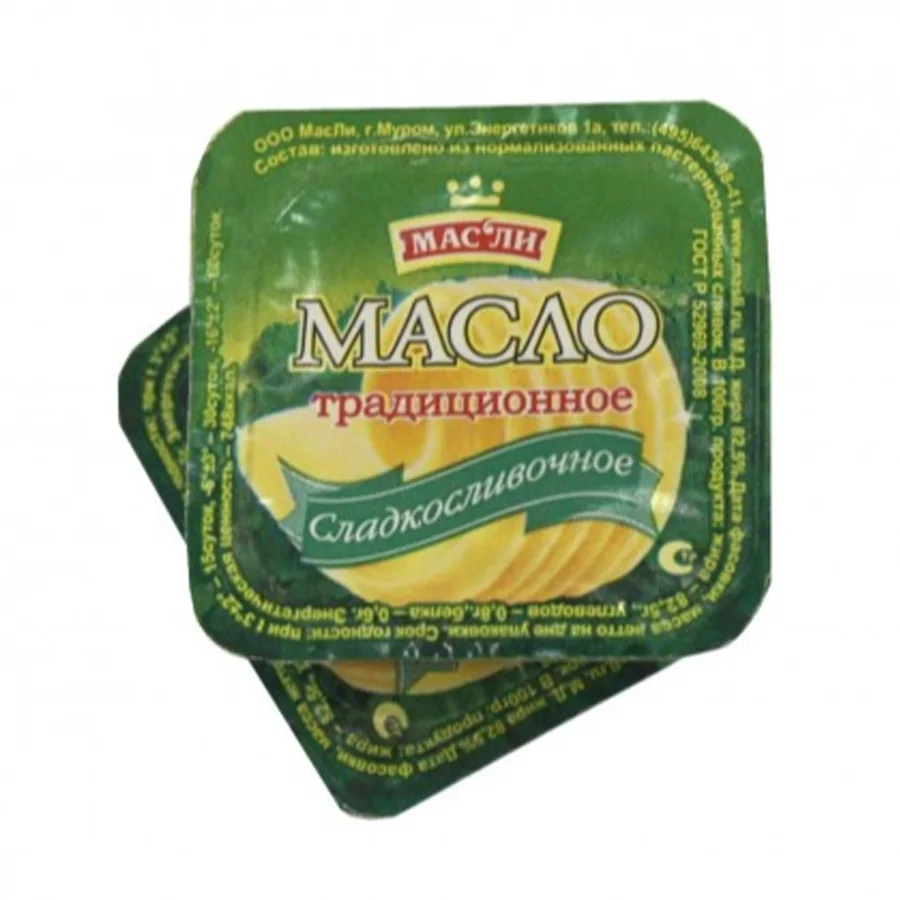Масло сладко-сливочное Традиционное 82,5% (ГОСТ Р 32261-2013)