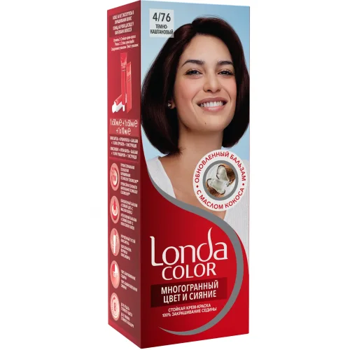 Londa Color Resistant Cream Paint for Hair 4/76 Dark Chestnut