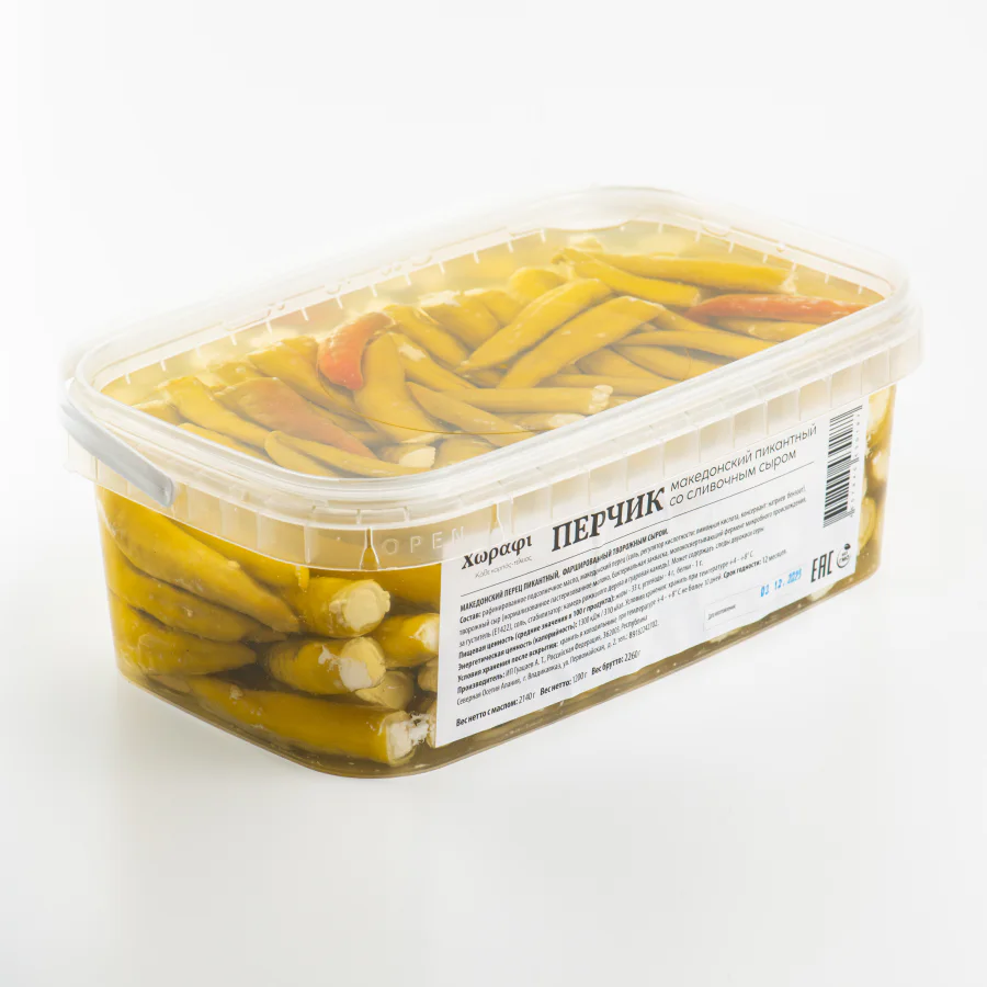 Перцы фаршированные зеленые (острый Македонский) 1200 гр