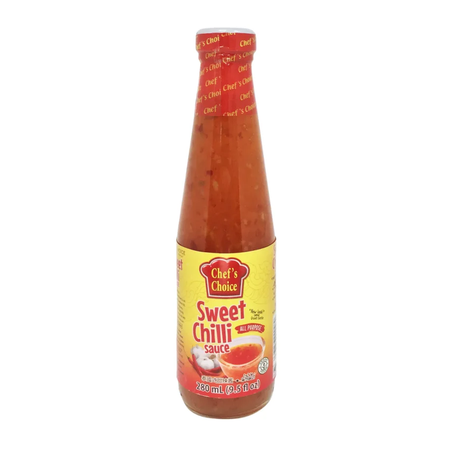 Sweet chili sauce 280 ml. in a glass bottle Thailand