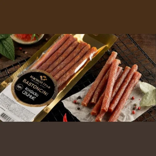 Pork whips (sausages, harnesses) "Bastoncini" 50g Meat count