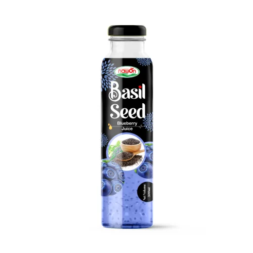 Natural Basil Seed Drink Fruit Flavor 300ml  Wholesalers OEM ODM Nawon Beverage 