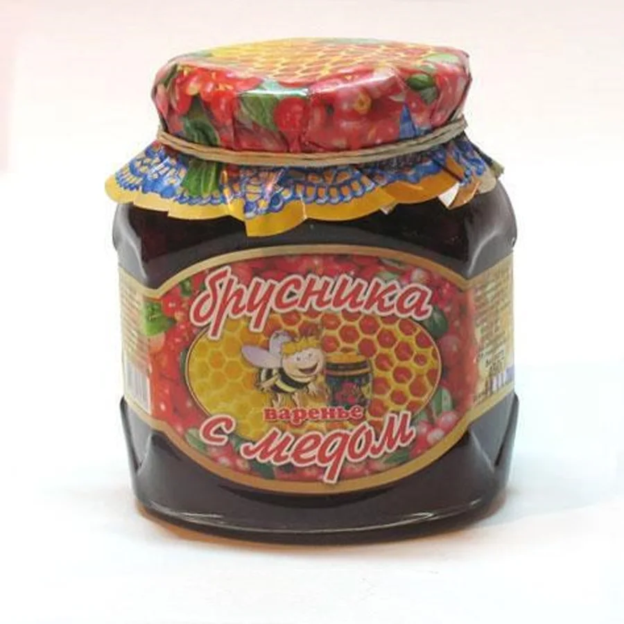 Jam with honey from lingonberry