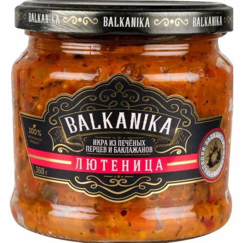 Lutenitsa. Caviar from baked peppers and eggplant 360 gr. "BALKANIKA"