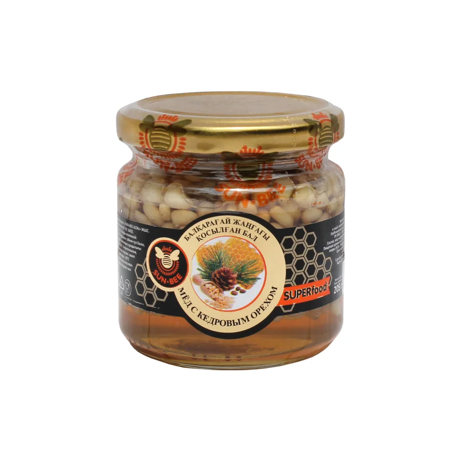 Honey with pine nuts 205 gr.