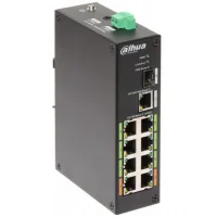 DAHUA DH-LR2110-8ET-120 8-портовый неуправляемый коммутатор с ePoE, уличное исполнение, 8xRJ45 1Gb ePoE, 1xRJ45 1Gb + 1xSFP 1Gb uplink, суммарно 120Вт, коммутация 8.8 Гбит/с, MAC-таблица 8К