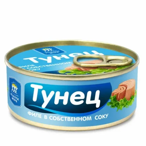 Tuna fillet in its own juice 100g