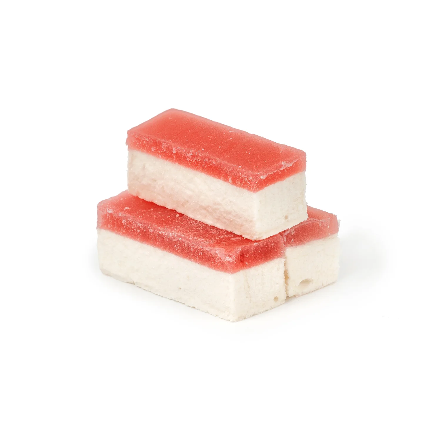 The pastille is two-layered with cranberry, apple and lemon flavors in the assortment 