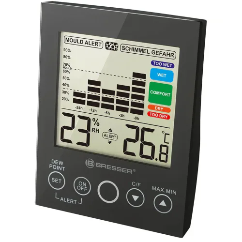 Hygrometer Bresser Mould Alert, black