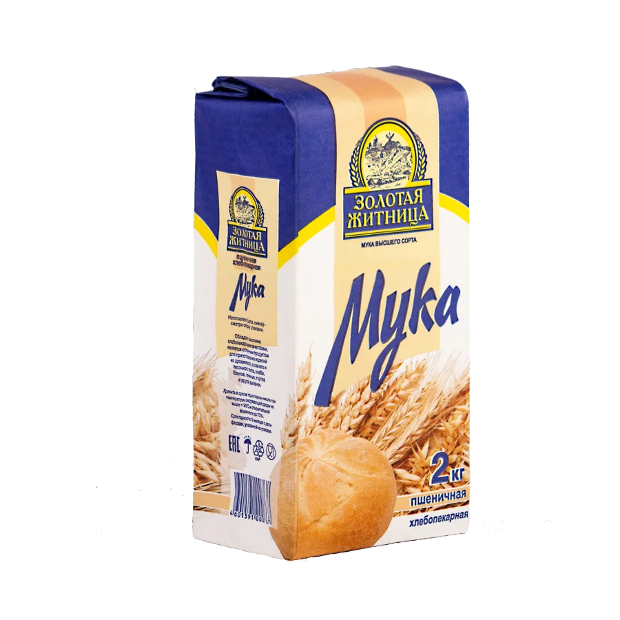 Wheat flour "Golden Granary" in /with GOST, 2 kg