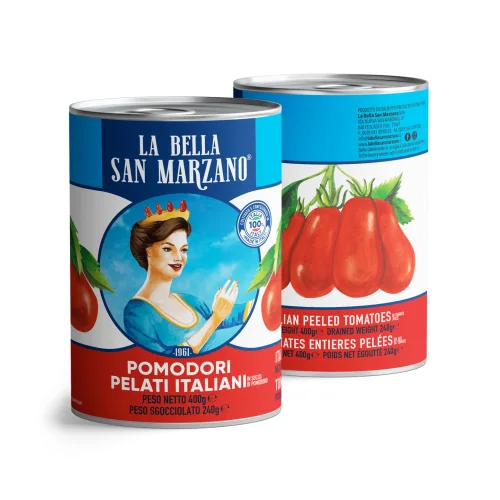 Whole peeled tomatoes in San Marzano 2.5 kg, w/b/6pcs
