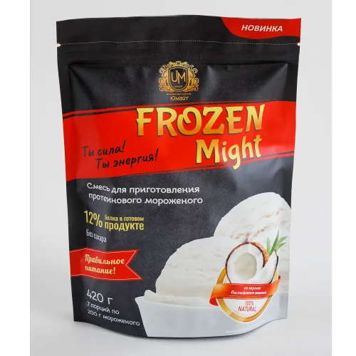 Frozen Might protein ice cream with Balinese coconut flavor (dry mix), 420 g