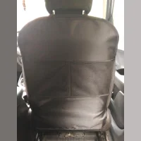 Защита сидения с карманами, р-р 68*45см, цвет черный, черный кант