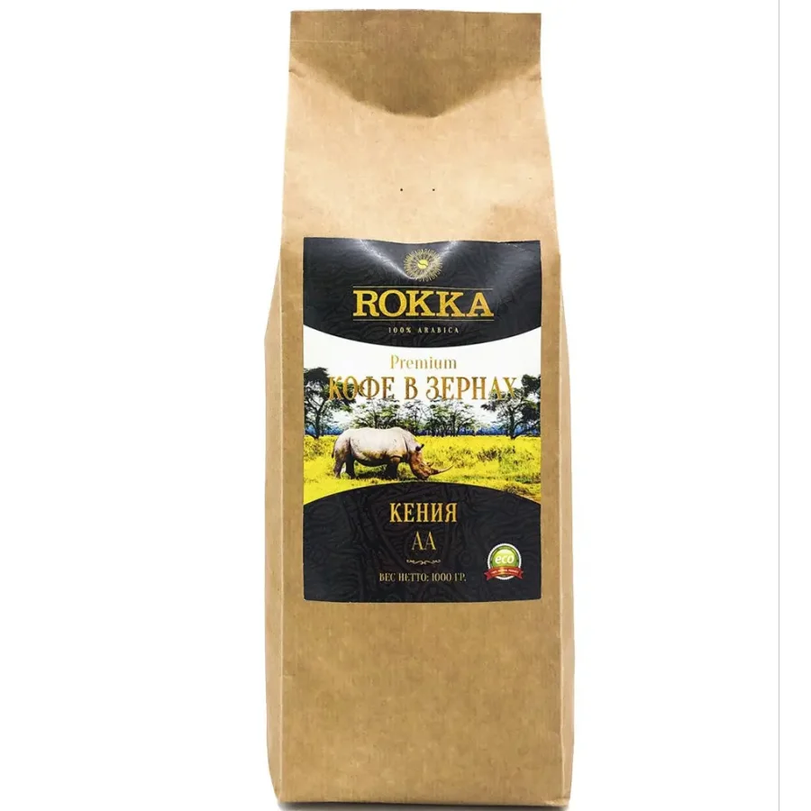 Coffee in the grains of medium roasting Rokka «Kenya«