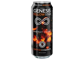 Energy tonic Beverage Genesis Yellow Star 0.5 liters. w / ban