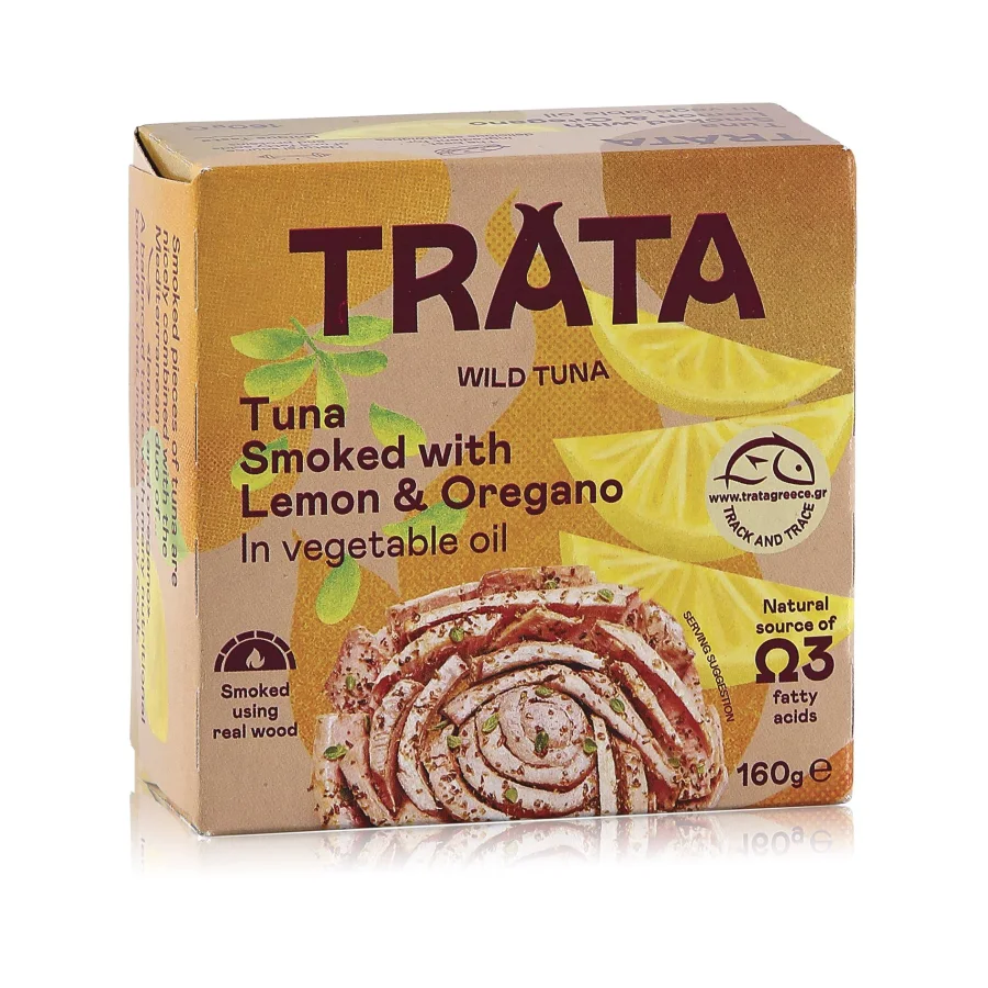 Smoked tuna with lemon and oregano in oil, TRATA 160g