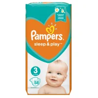 Подгузники Pampers Sleep & Play 6-10 кг, 3 размер, 58 шт.